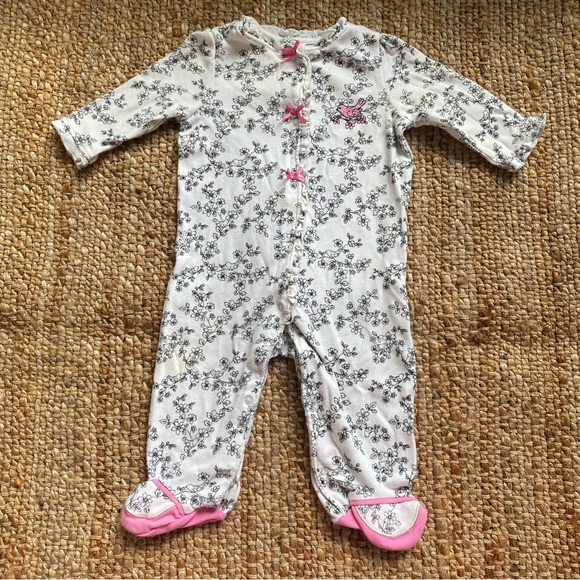 Little Me Other - Little Me Floral Bird Print Footie - 6 Months
